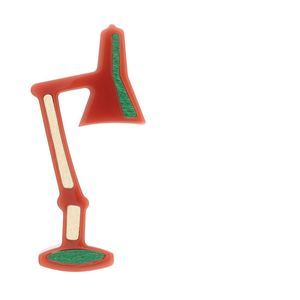 Prada Red Resin  Retro Lamp Brooch Pin-one size